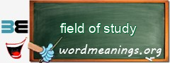 WordMeaning blackboard for field of study